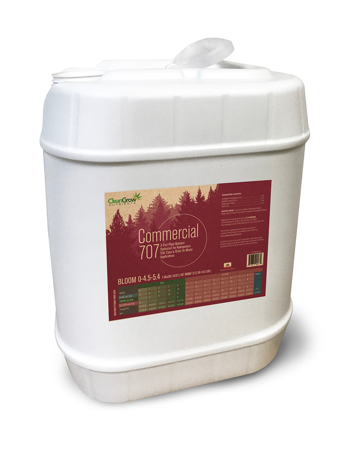 Commercial 707 Bloom – CleanGrow Nutrients